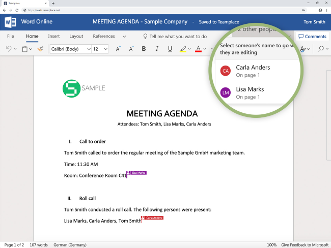 Office 365 Co Authoring