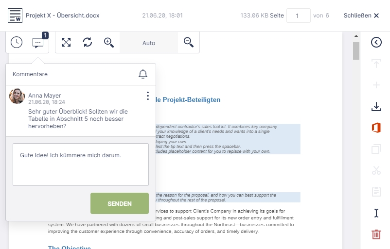 Datei kommentare